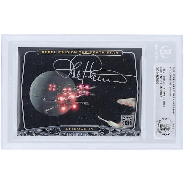 Lorne Peterson Signed 2007 Topps Star Wars #17 Card | BAS Authenticated