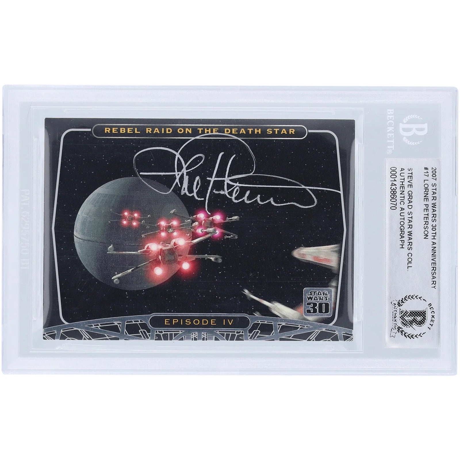 Lorne Peterson Signed 2007 Topps Star Wars #17 Card | BAS Authenticated