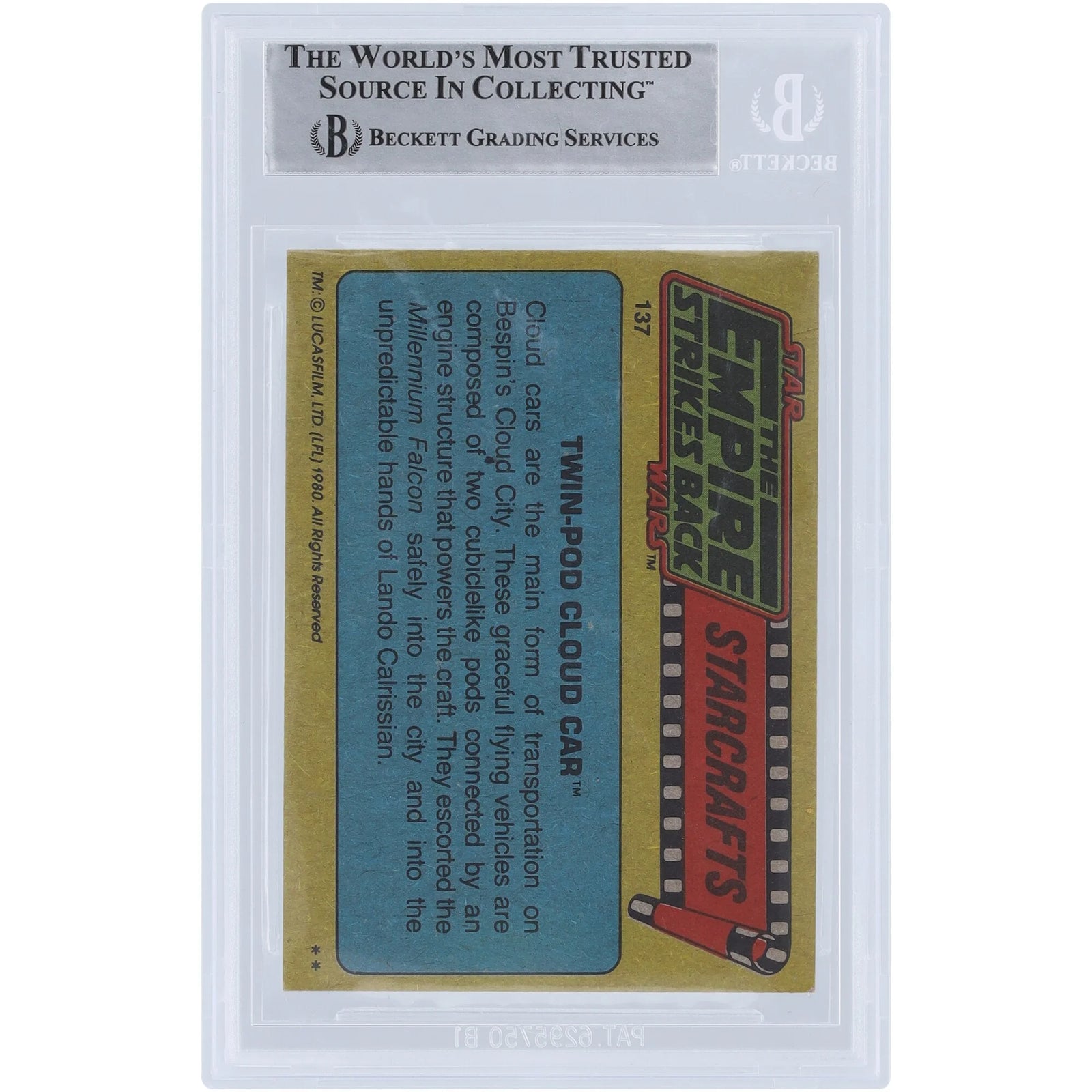 Lorne Peterson Signed 1980 Topps Empire Strikes Back #137 | BAS Authenticated