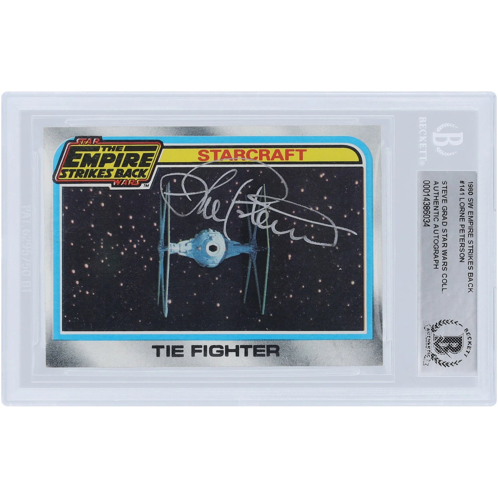 Lorne Peterson Signed 1980 Topps Empire Strikes Back #141 | BAS Authenticated