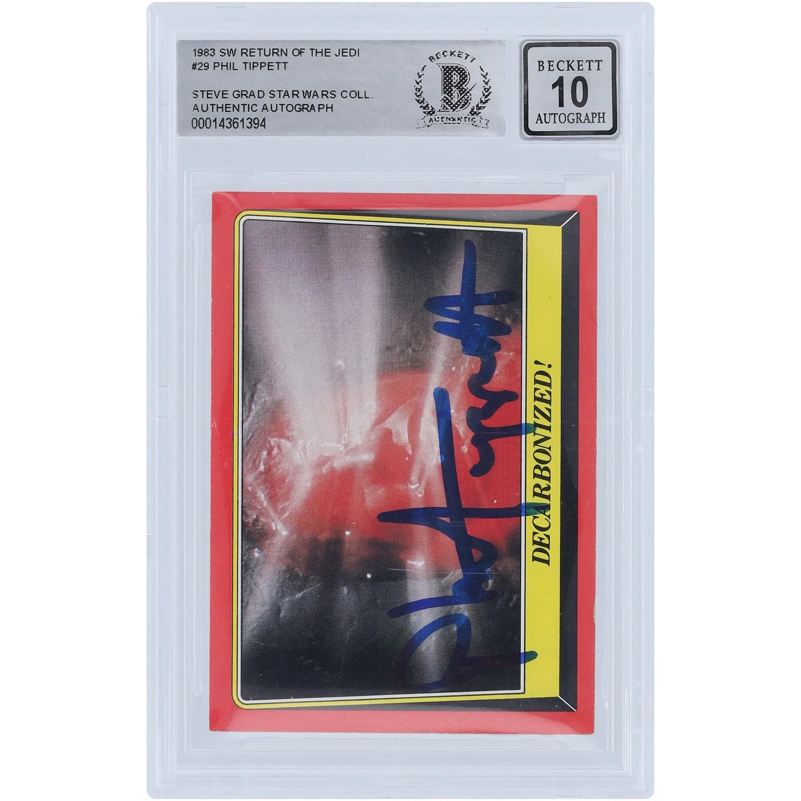 Phil Tippett Signed 1983 Topps Return of the Jedi #29 | Graded 10