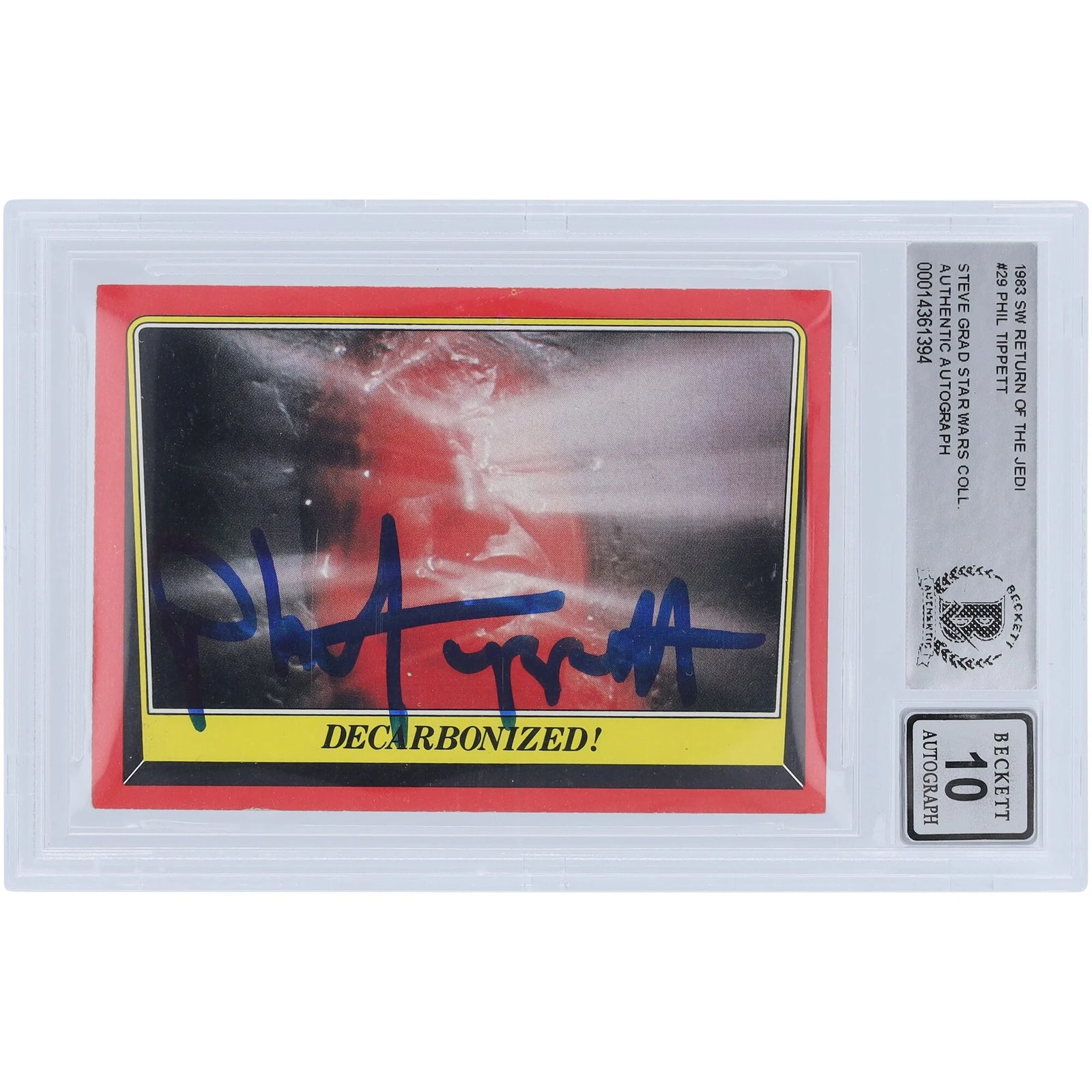 Phil Tippett Signed 1983 Topps Return of the Jedi #29 | Graded 10