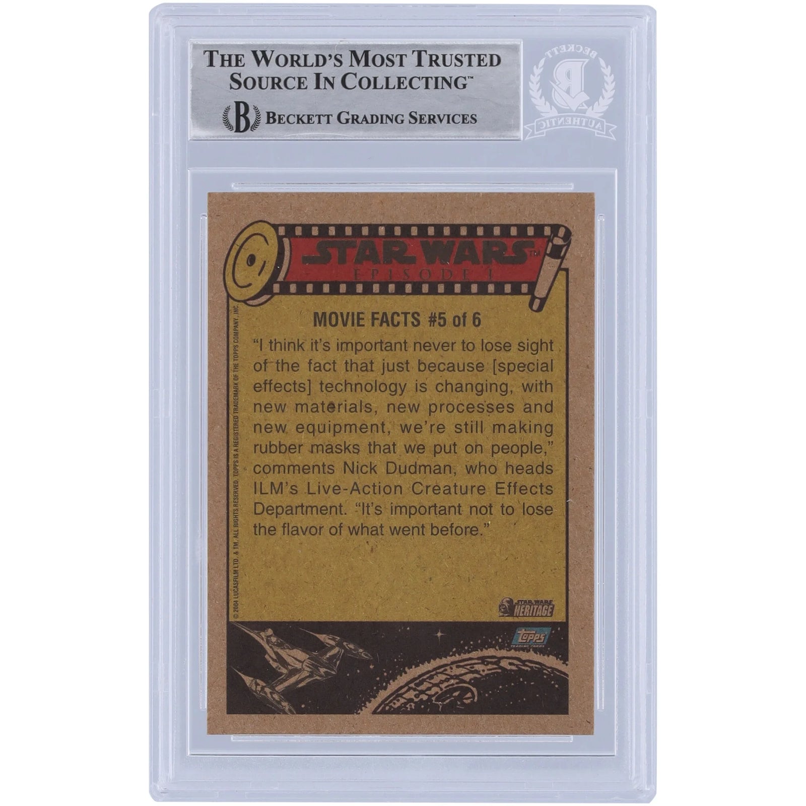 Ray Gilberti Signed 2004 Topps Star Wars #77 Card | BAS Authenticated