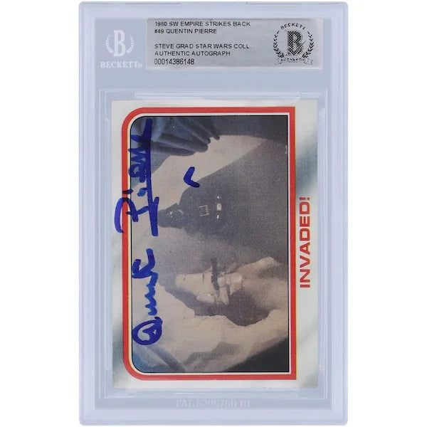Quentin Pierre Signed 1980 Topps Star Wars #49 Card | BAS Authenticated
