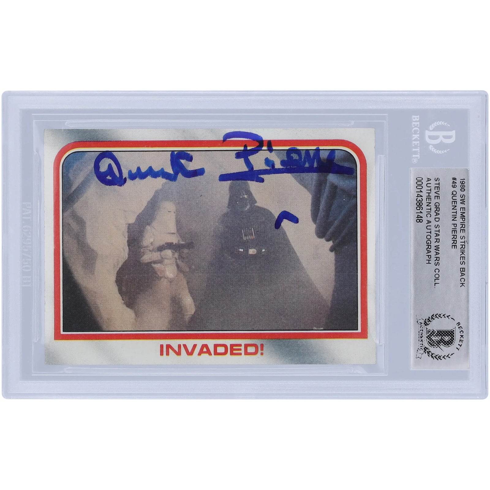 Quentin Pierre Signed 1980 Topps Star Wars #49 Card | BAS Authenticated