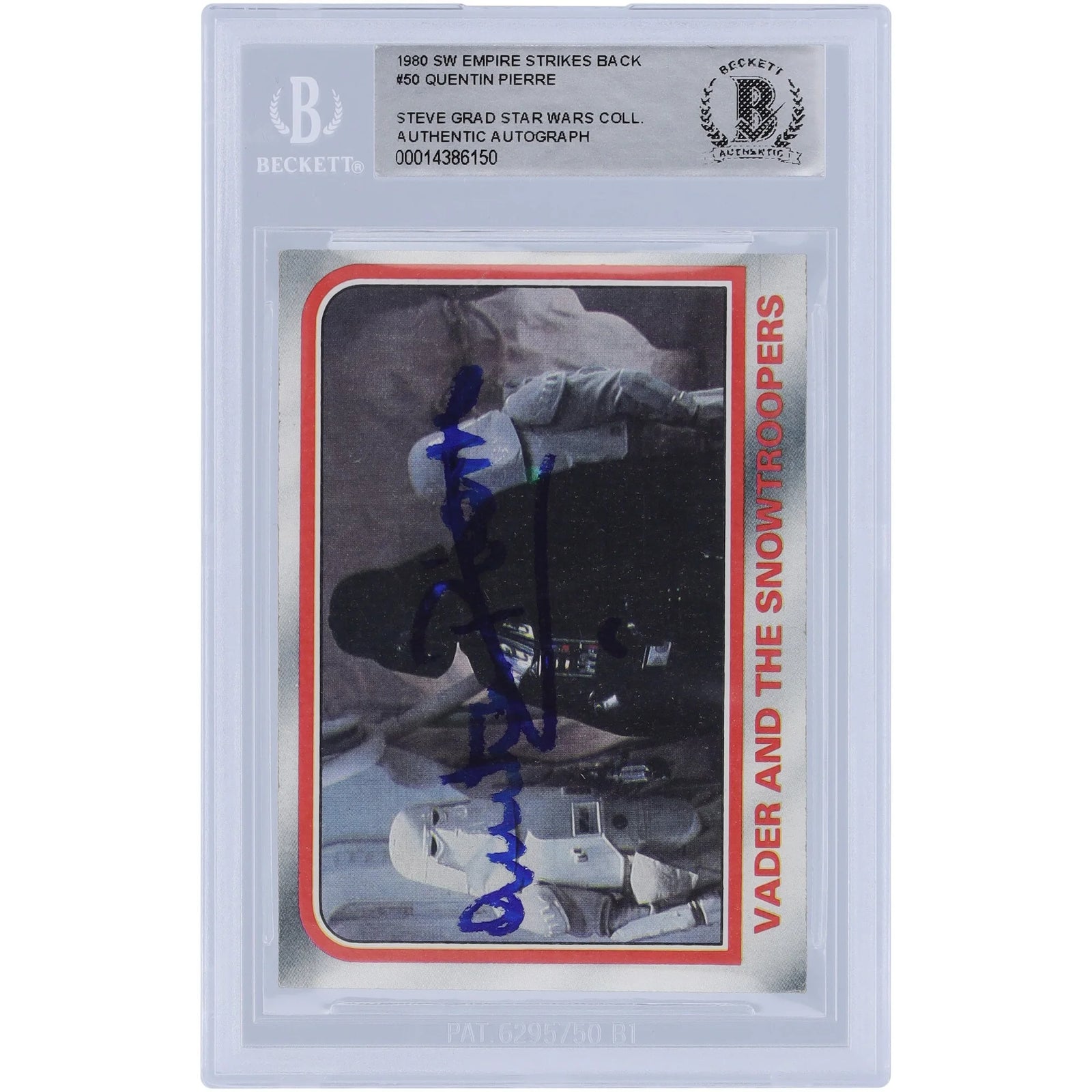 Quentin Pierre Signed 1980 Topps The Empire Strikes Back #50 Card | BAS Authenticated
