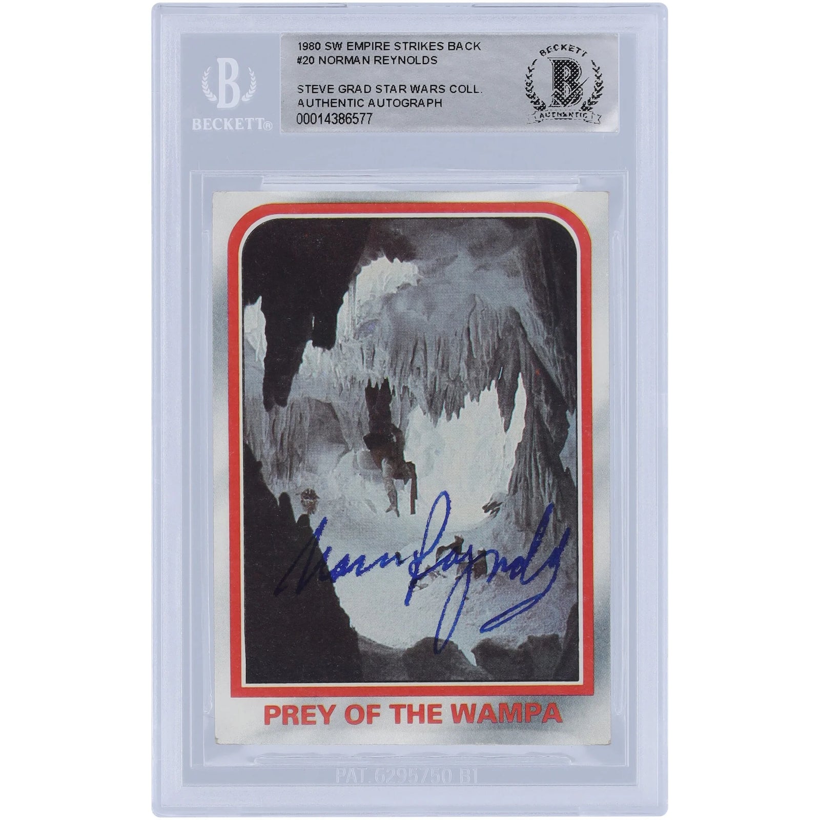 Norman Reynolds Signed 1980 Topps Star Wars #20 Card | BAS Authenticated