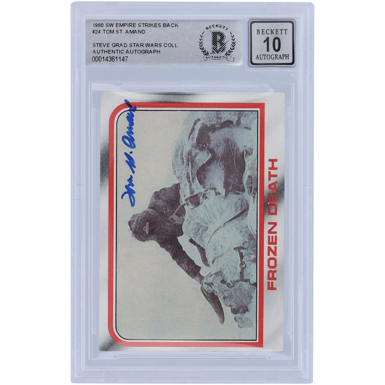 Tom St. Amand Signed 1980 Topps The Empire Strikes Back #24 | BAS Authenticated