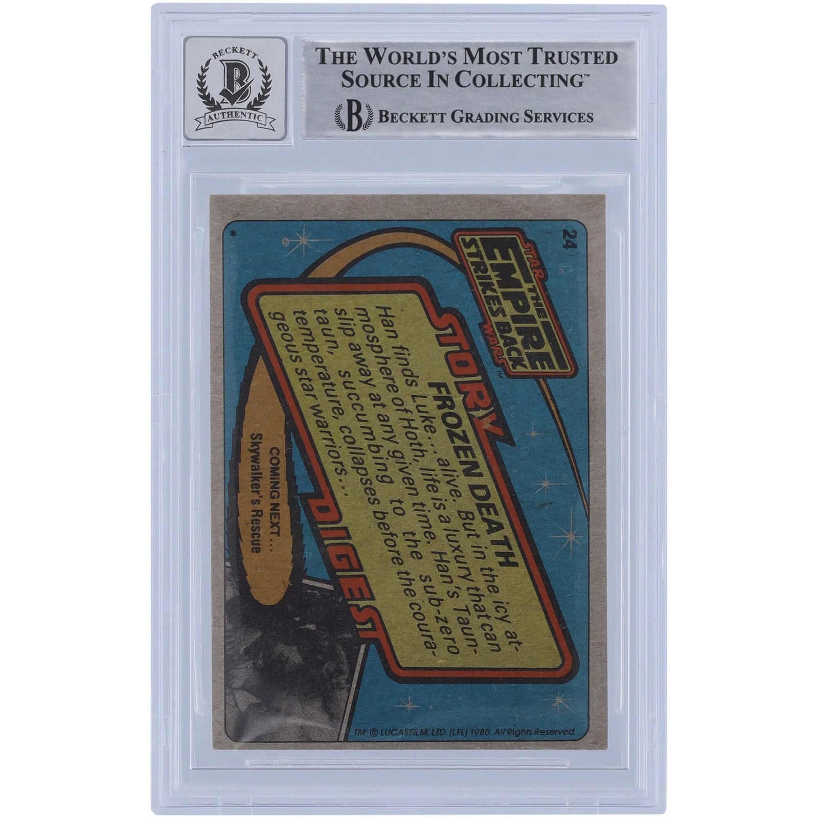 Tom St. Amand Signed 1980 Topps The Empire Strikes Back #24 | BAS Authenticated