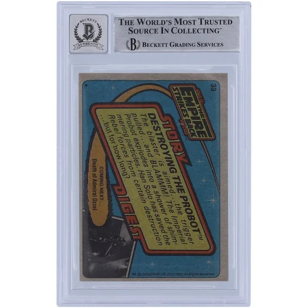 Tom St. Amand Signed 1980 Topps Empire Strikes Back #33 | BAS Authenticated