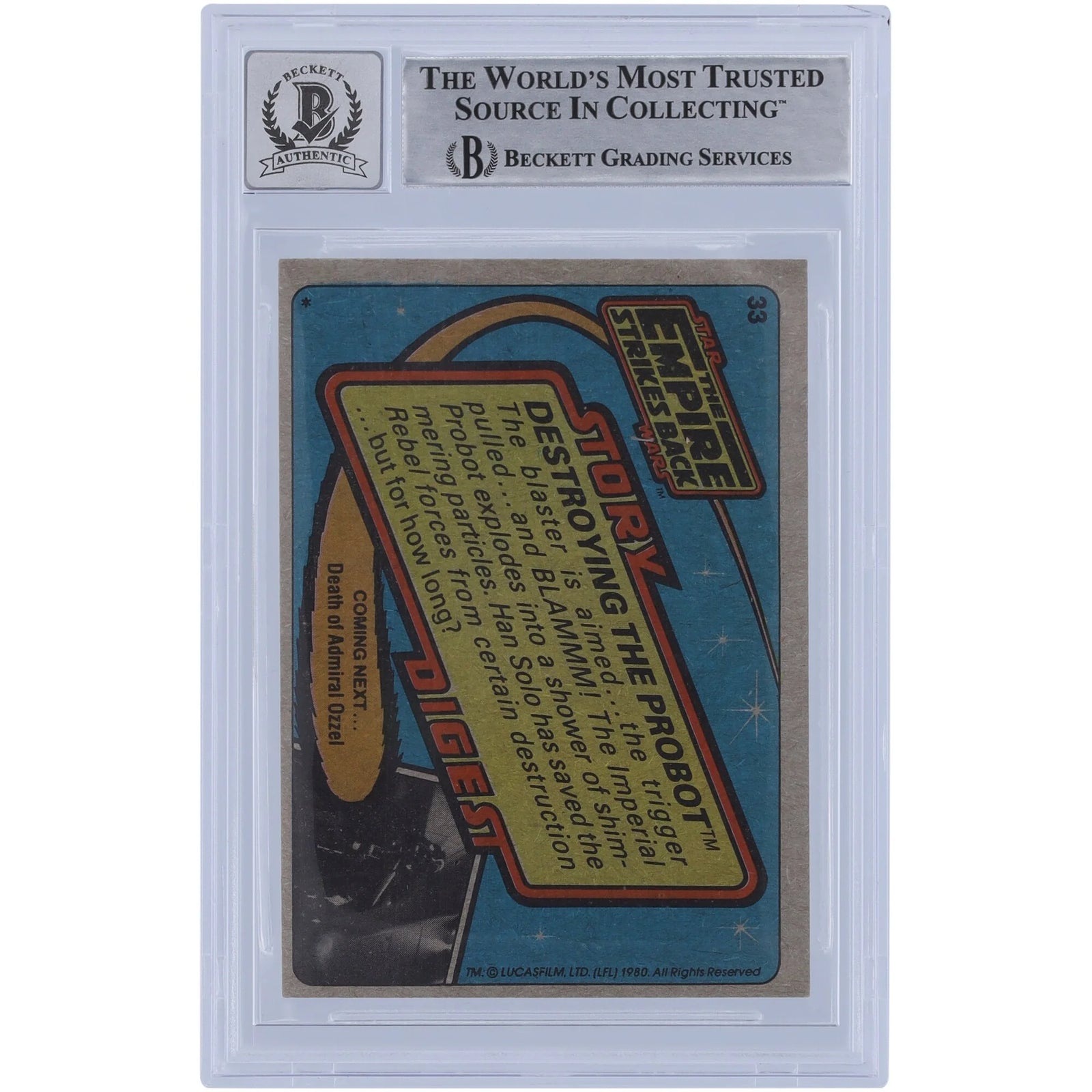 Tom St. Amand Signed 1980 Topps Empire Strikes Back #33 | BAS Authenticated