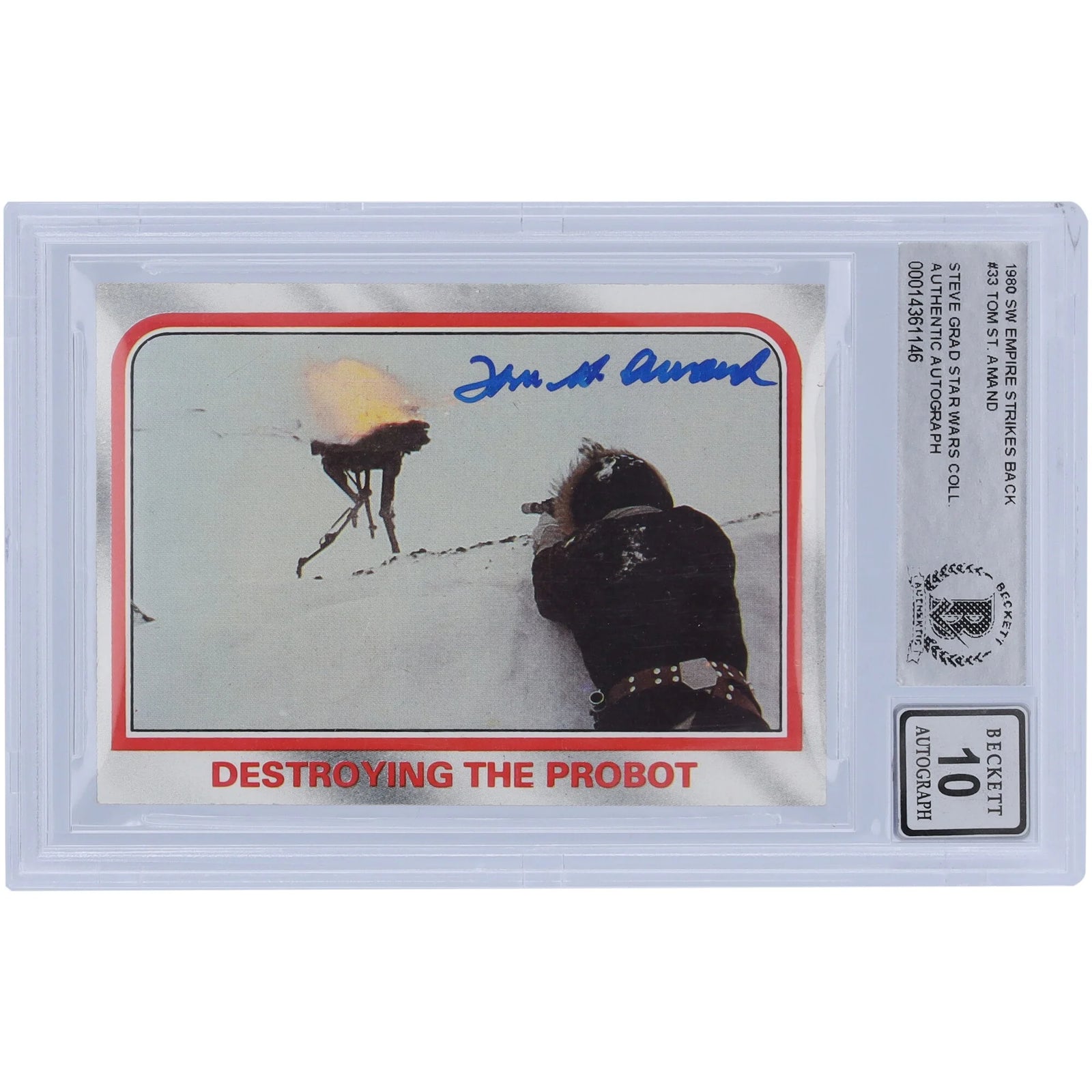 Tom St. Amand Signed 1980 Topps Empire Strikes Back #33 | BAS Authenticated