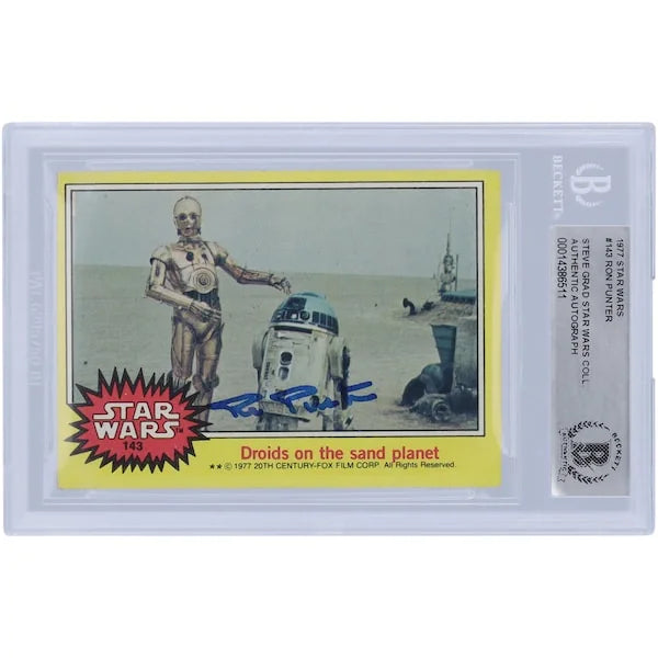Ron Punter Signed 1977 Topps Star Wars #143 Card | BAS Authenticated