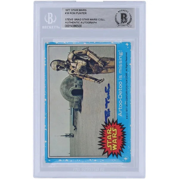 Ron Punter Signed 1977 Topps Star Wars #18 Card | BAS Authenticated