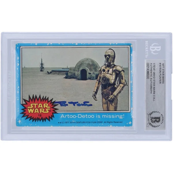 Ron Punter Signed 1977 Topps Star Wars #18 Card | BAS Authenticated