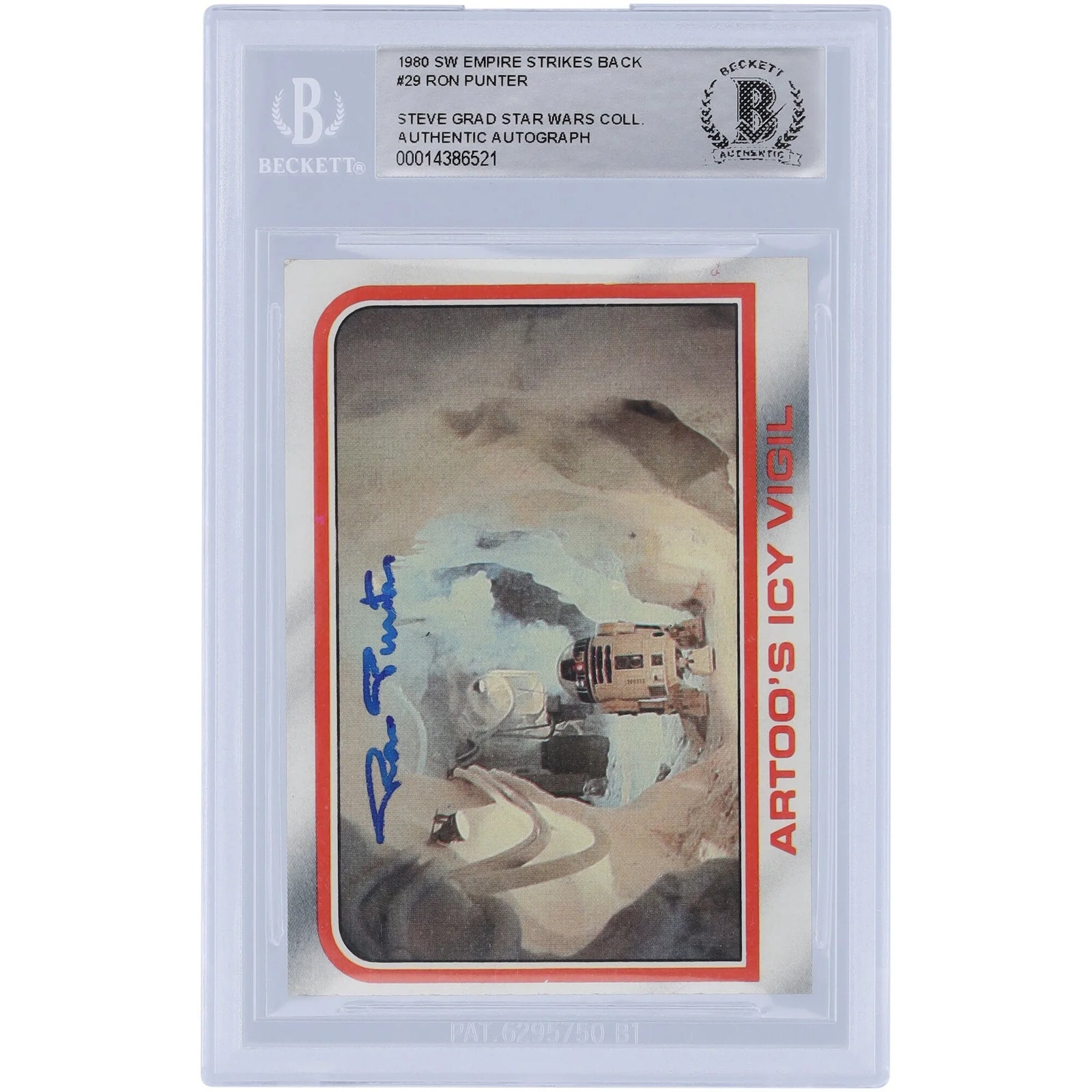 Ron Punter Signed 1980 Topps Star Wars #29 | Empire Strikes Back