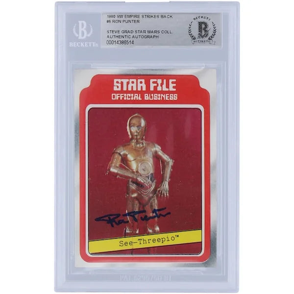 Ron Punter Signed 1980 Topps Star Wars #6 | BAS Authenticated