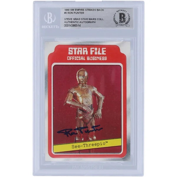 Ron Punter Signed 1980 Topps Star Wars #6 | BAS Authenticated