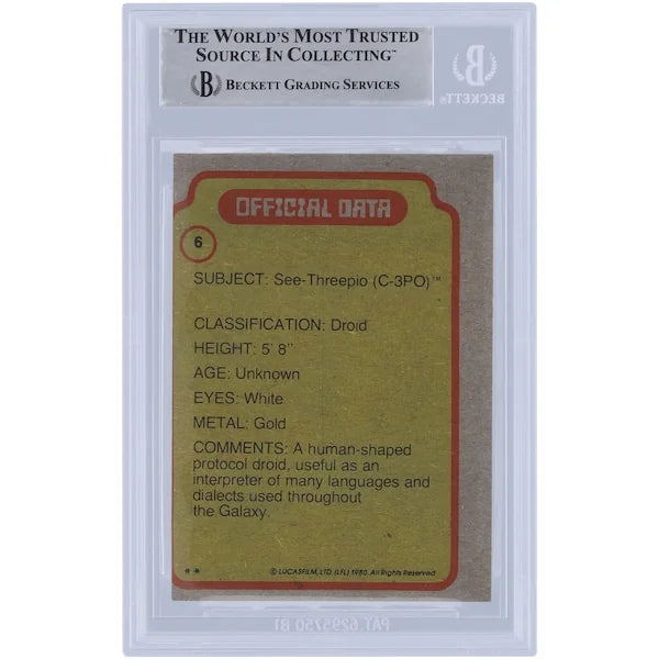 Ron Punter Signed 1980 Topps Star Wars #6 | BAS Authenticated
