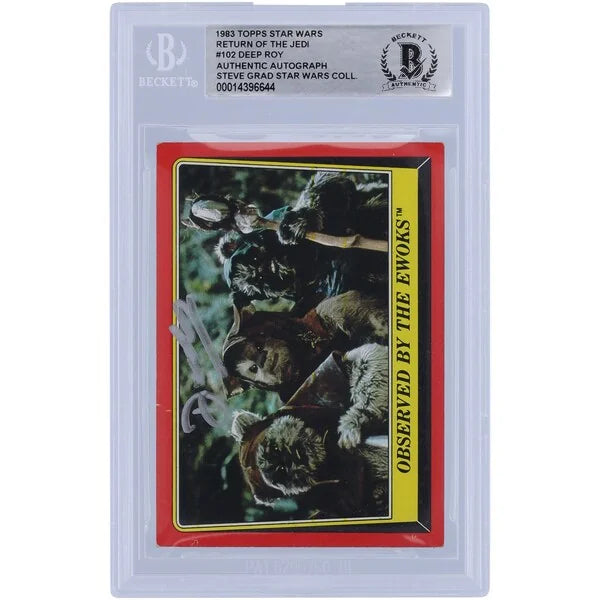 Deep Roy Signed 1983 Topps Return of the Jedi #102 | BAS Authenticated
