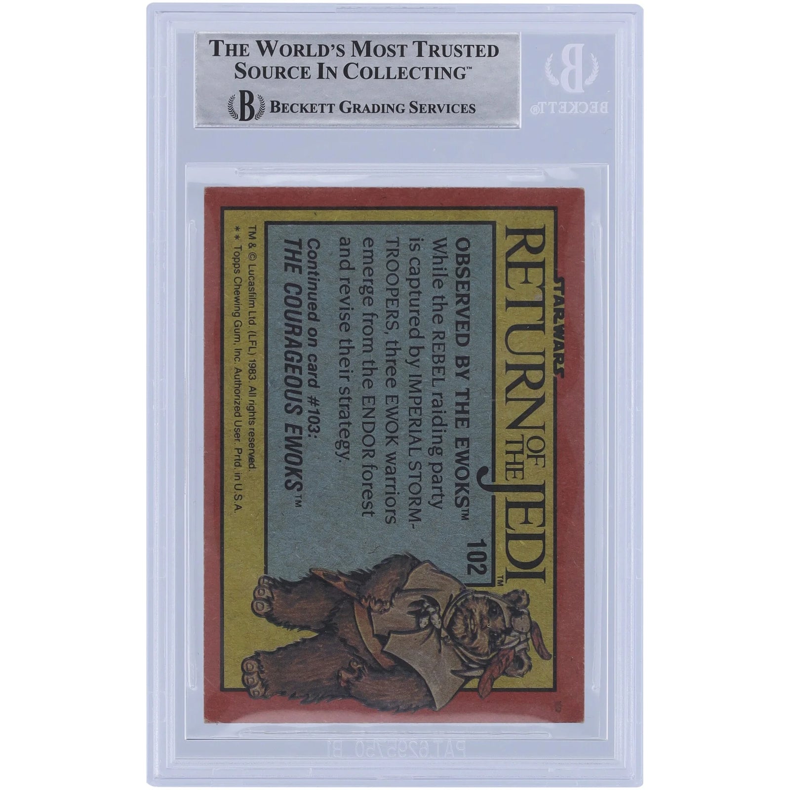 Deep Roy Signed 1983 Topps Return of the Jedi #102 | BAS Authenticated