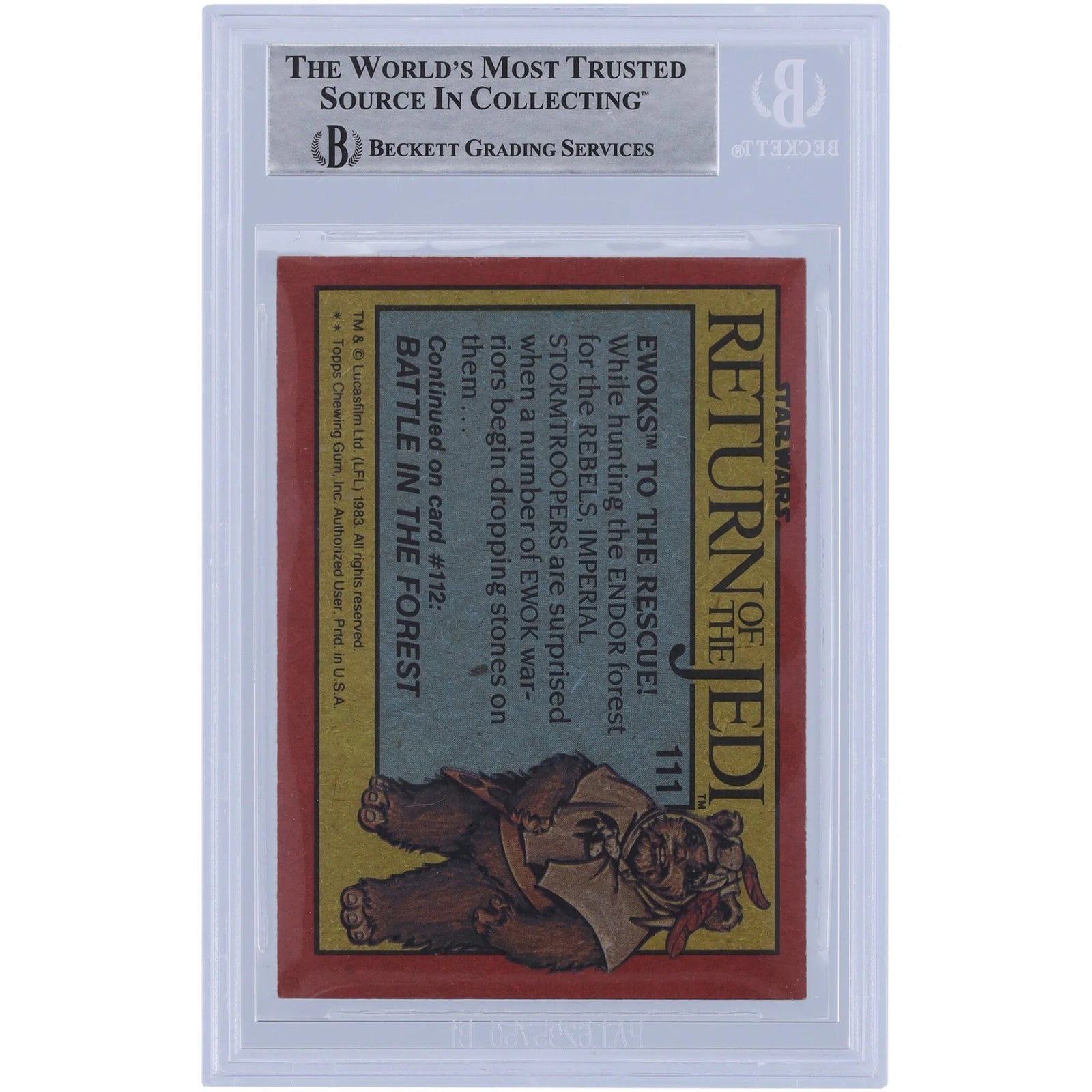 Deep Roy Signed 1983 Topps Return of the Jedi #111 | BAS Authenticated