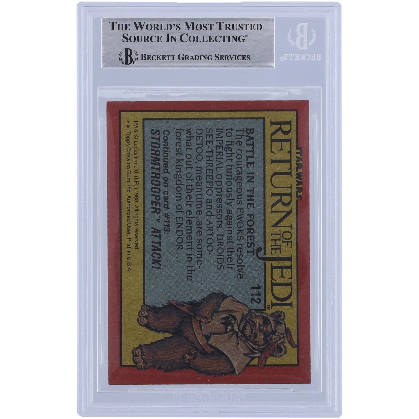 Deep Roy Signed 1983 Topps Return of the Jedi #112 Card | BAS Authenticated