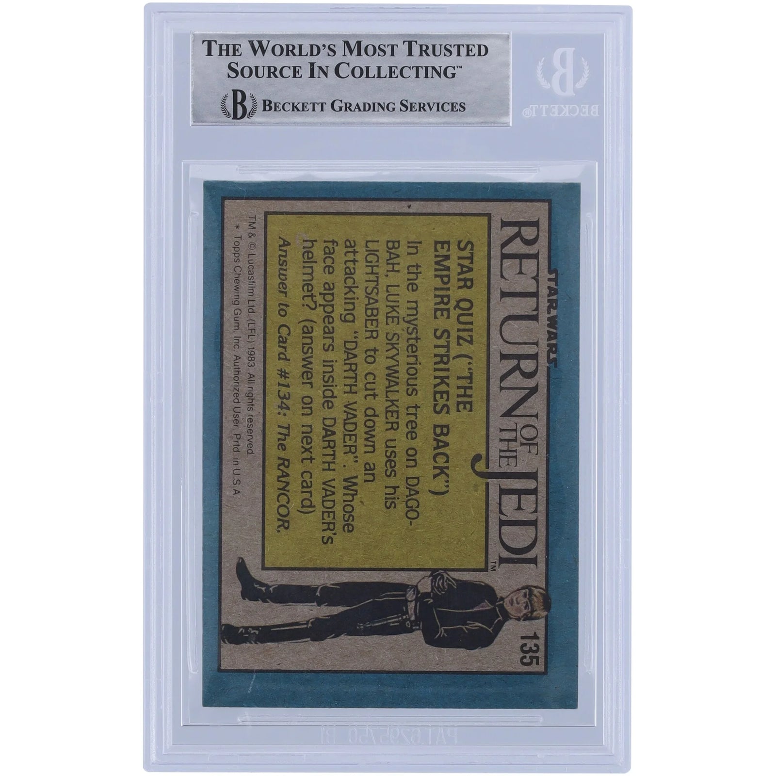 Deep Roy Signed 1983 Topps Return of the Jedi #135 Card | BAS Authenticated