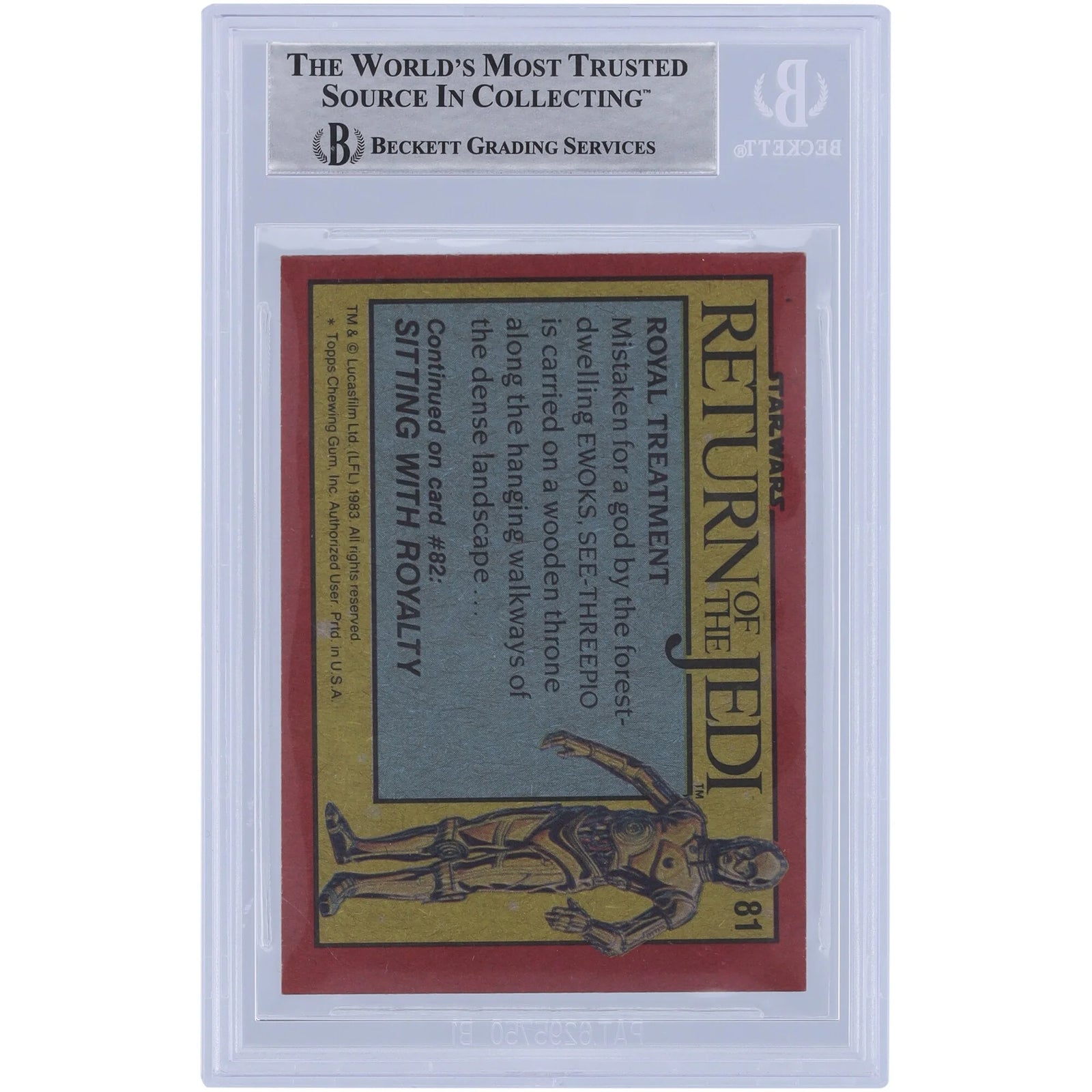 Deep Roy Signed 1983 Topps Return of the Jedi #81 Card | BAS Authenticated