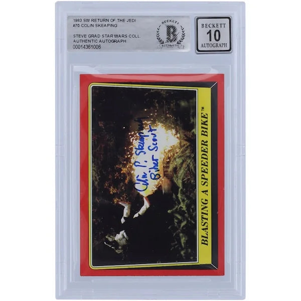 Colin Skeaping Signed 1983 Topps #70 Card | Biker Scout Inscription