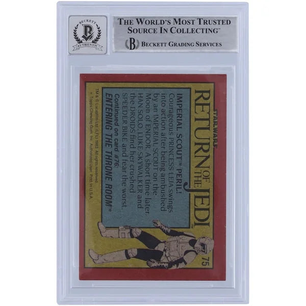 Colin Skeaping Signed 1983 Topps #75 Star Wars Card | Biker Scout Inscription