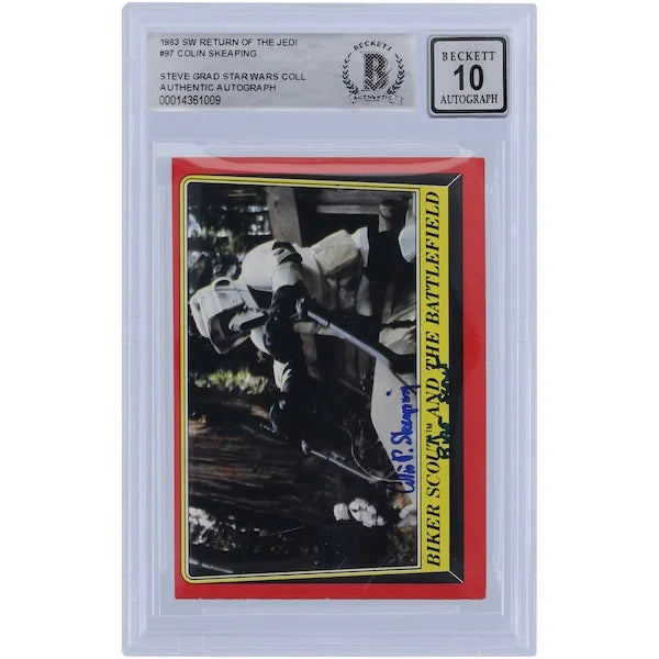 Colin Skeaping Signed 1983 Topps #97 Card | Biker Scout Inscription