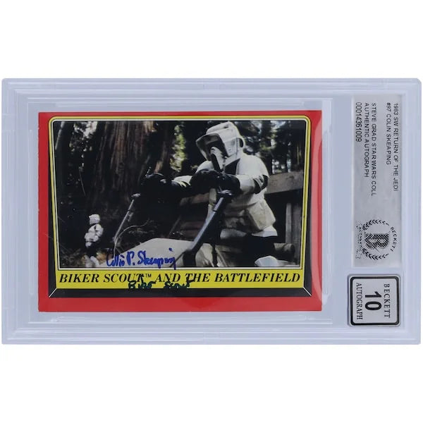 Colin Skeaping Signed 1983 Topps #97 Card | Biker Scout Inscription