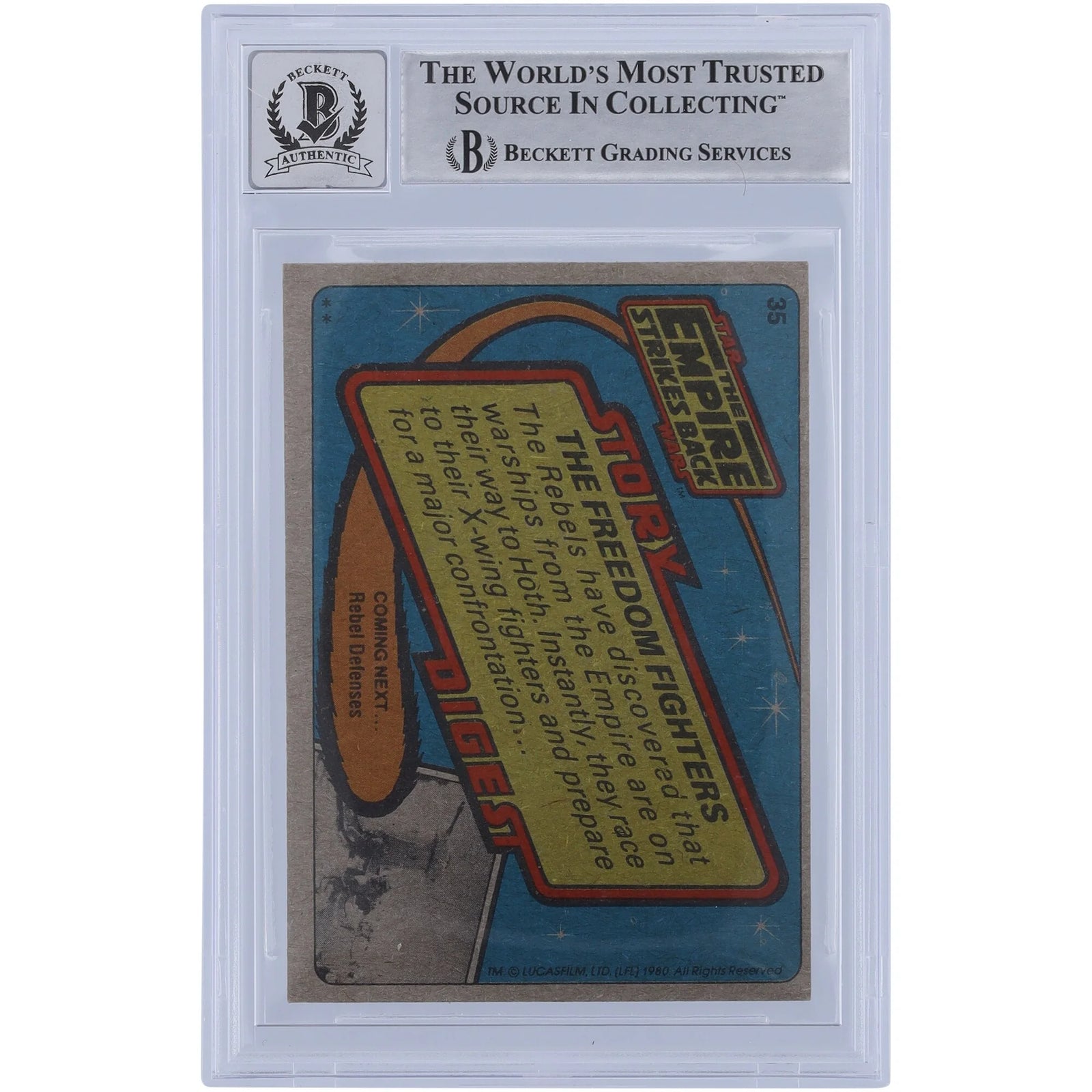 Alan Tomkins Signed 1980 Topps Empire Strikes Back #35 | BAS Authenticated