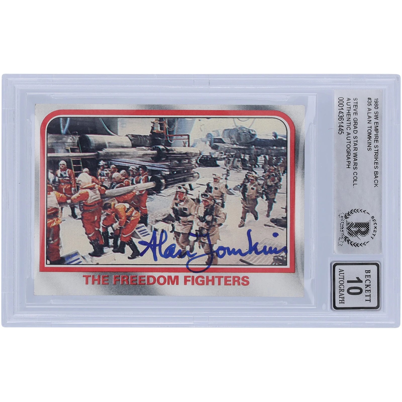 Alan Tomkins Signed 1980 Topps Empire Strikes Back #35 | BAS Authenticated