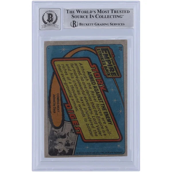 Alan Tomkins Signed 1980 Topps The Empire Strikes Back #37 | BAS 10
