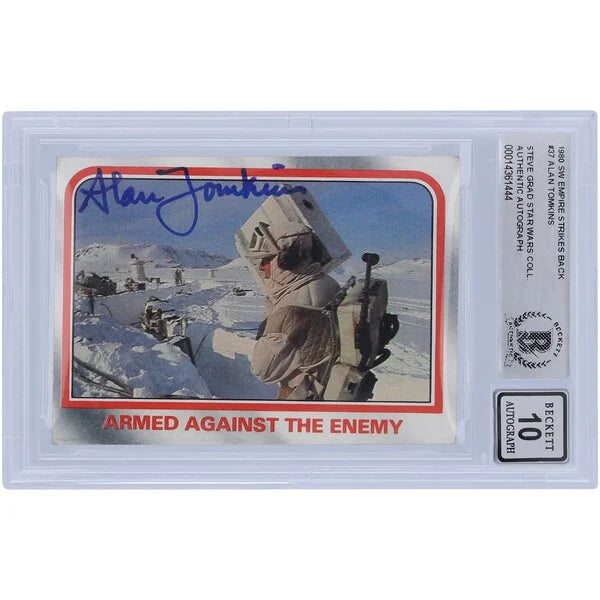 Alan Tomkins Signed 1980 Topps The Empire Strikes Back #37 | BAS 10