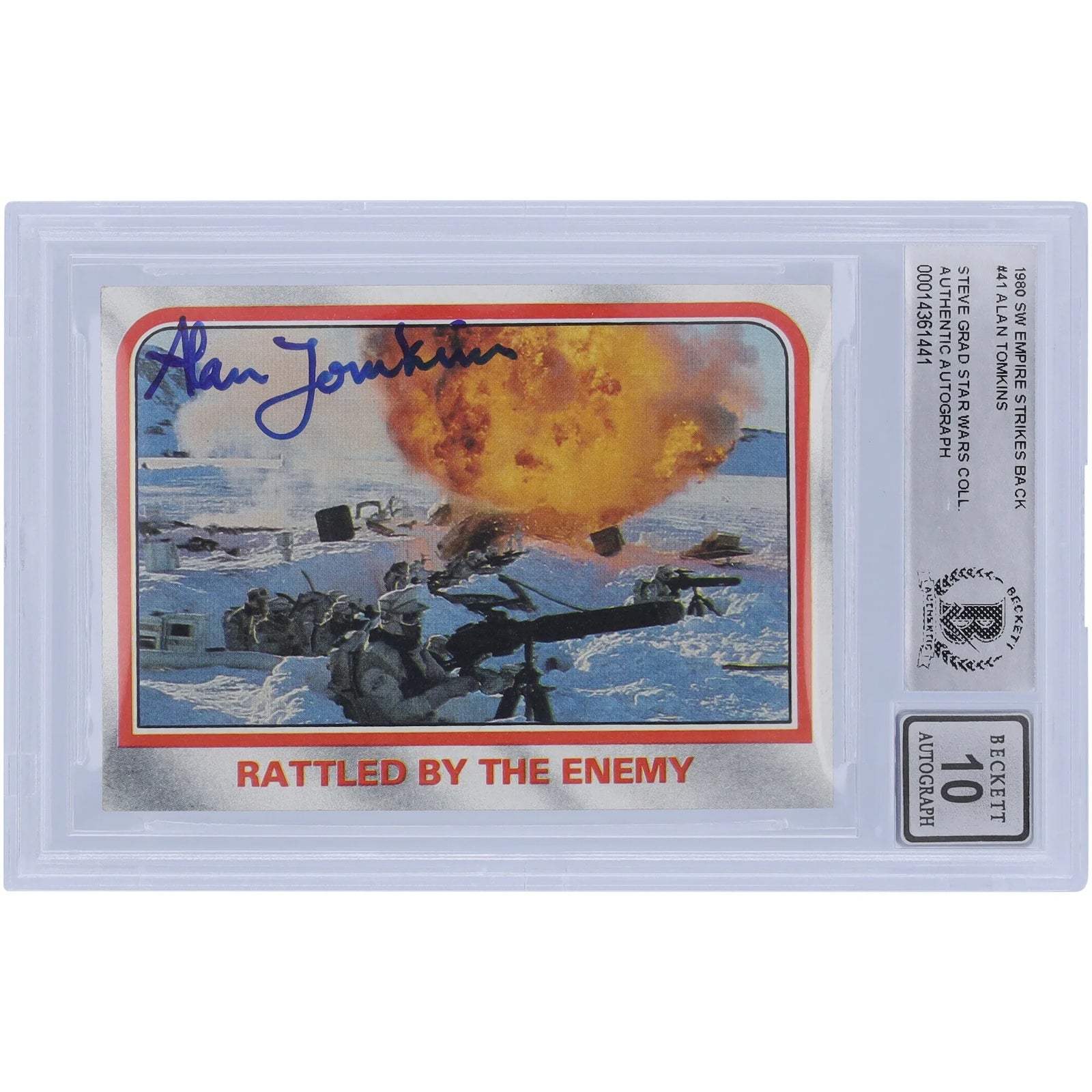 Alan Tomkins Signed 1980 Topps The Empire Strikes Back #41 | BAS Authenticated