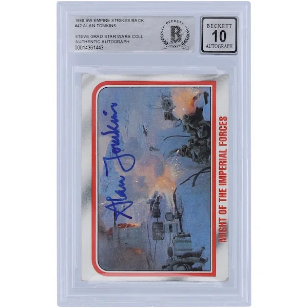 Alan Tomkins Signed 1980 Topps The Empire Strikes Back #42 | BAS Authenticated