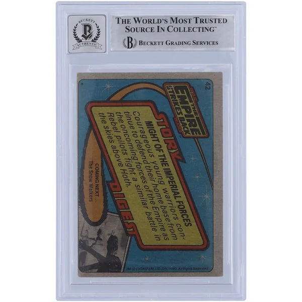 Alan Tomkins Signed 1980 Topps The Empire Strikes Back #42 | BAS Authenticated