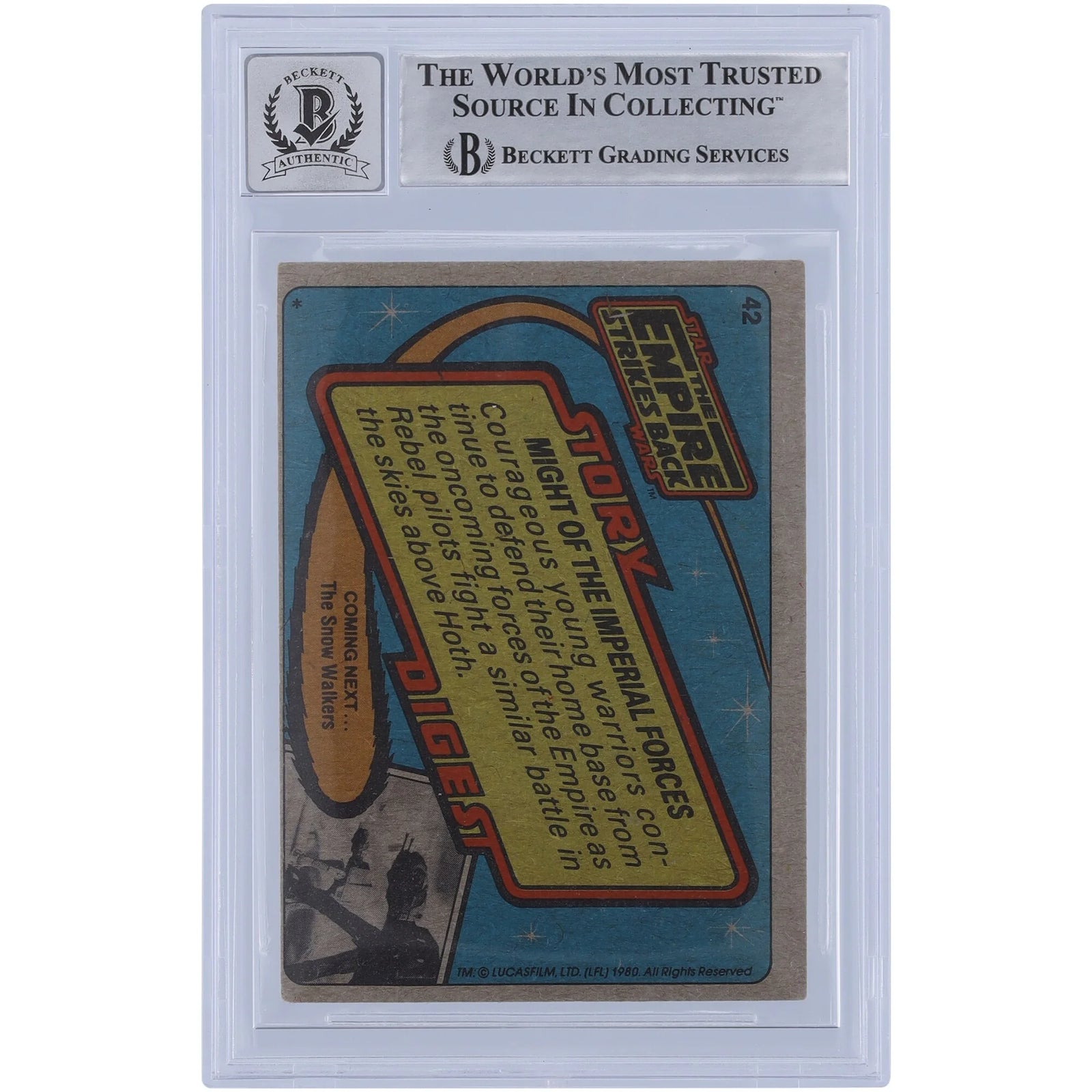 Alan Tomkins Signed 1980 Topps The Empire Strikes Back #42 | BAS Authenticated