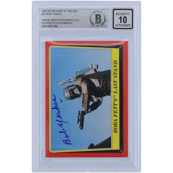 Bob Yerkes Signed 1983 Topps Return of the Jedi #47 | BAS 10