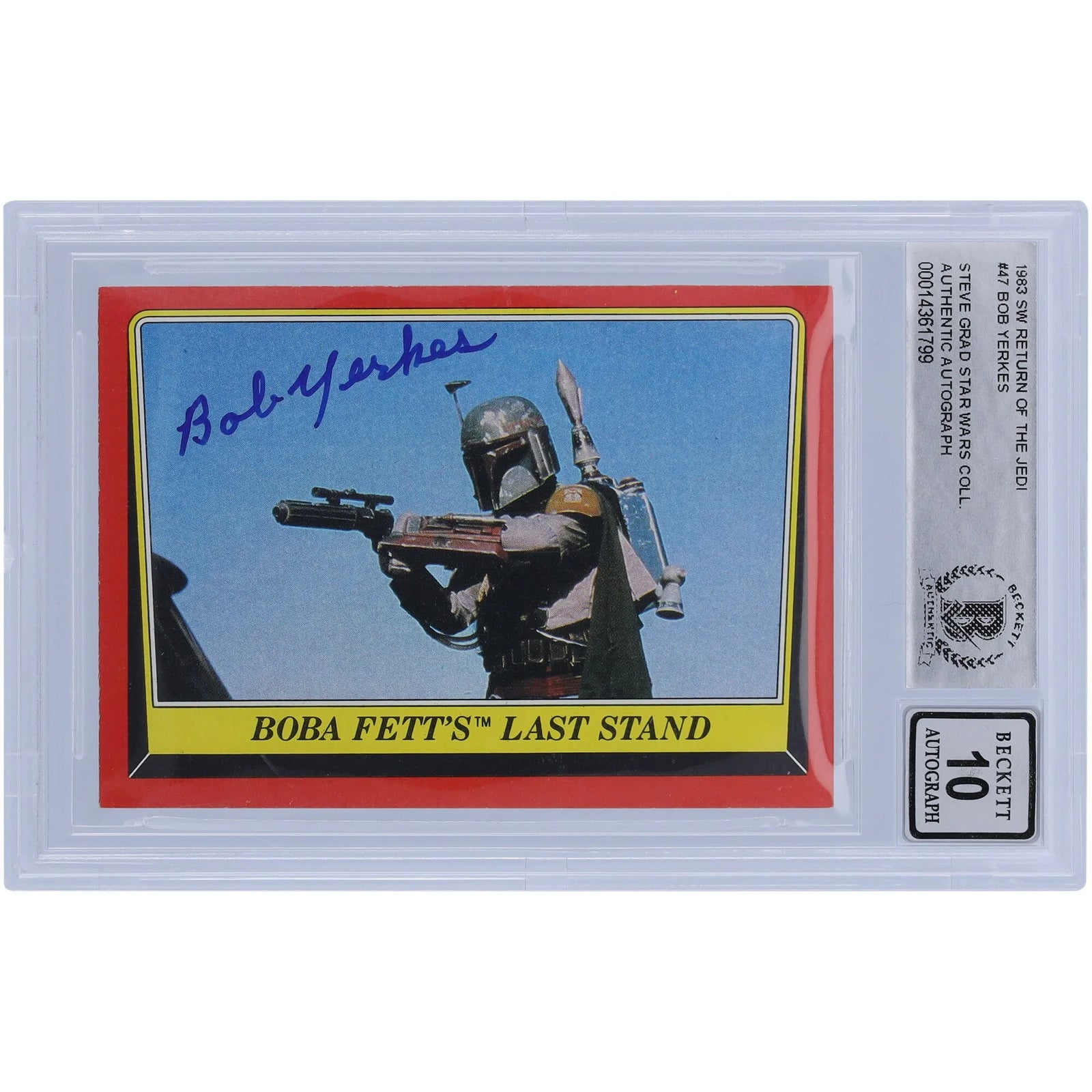 Bob Yerkes Signed 1983 Topps Return of the Jedi #47 | BAS 10
