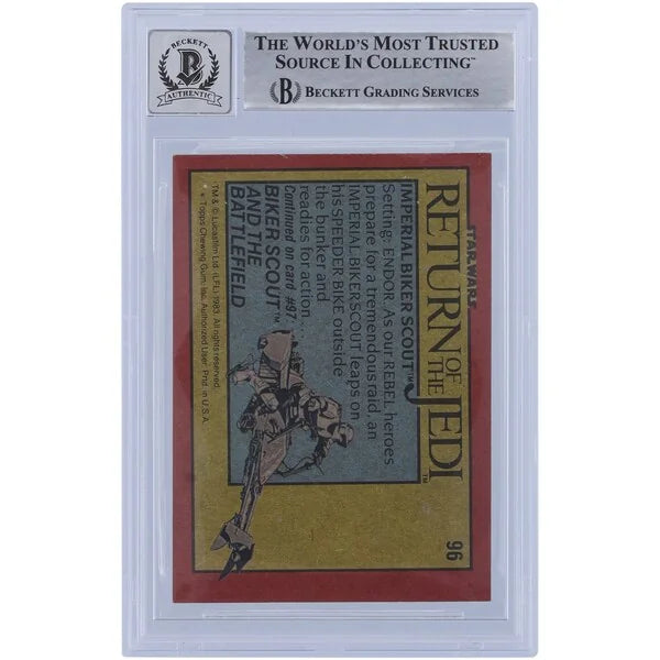 Bob Yerkes Signed 1983 Topps Return of the Jedi #96 | BAS 10