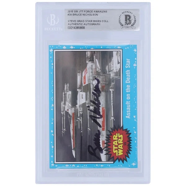 Bruce Nicholson Signed 2015 Topps Journey to The Force Awakens #39 | BGS Authenticated