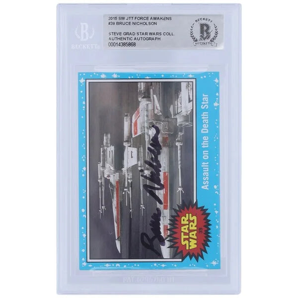 Bruce Nicholson Signed 2015 Topps Journey to The Force Awakens #39 | BGS Authenticated
