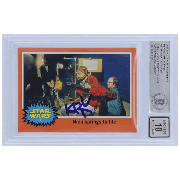 Kirk Thatcher Signed 2015 Topps Journey to the Force Awakens Card | BGS 10