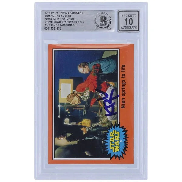 Kirk Thatcher Signed 2015 Topps Journey to the Force Awakens Card | BGS 10
