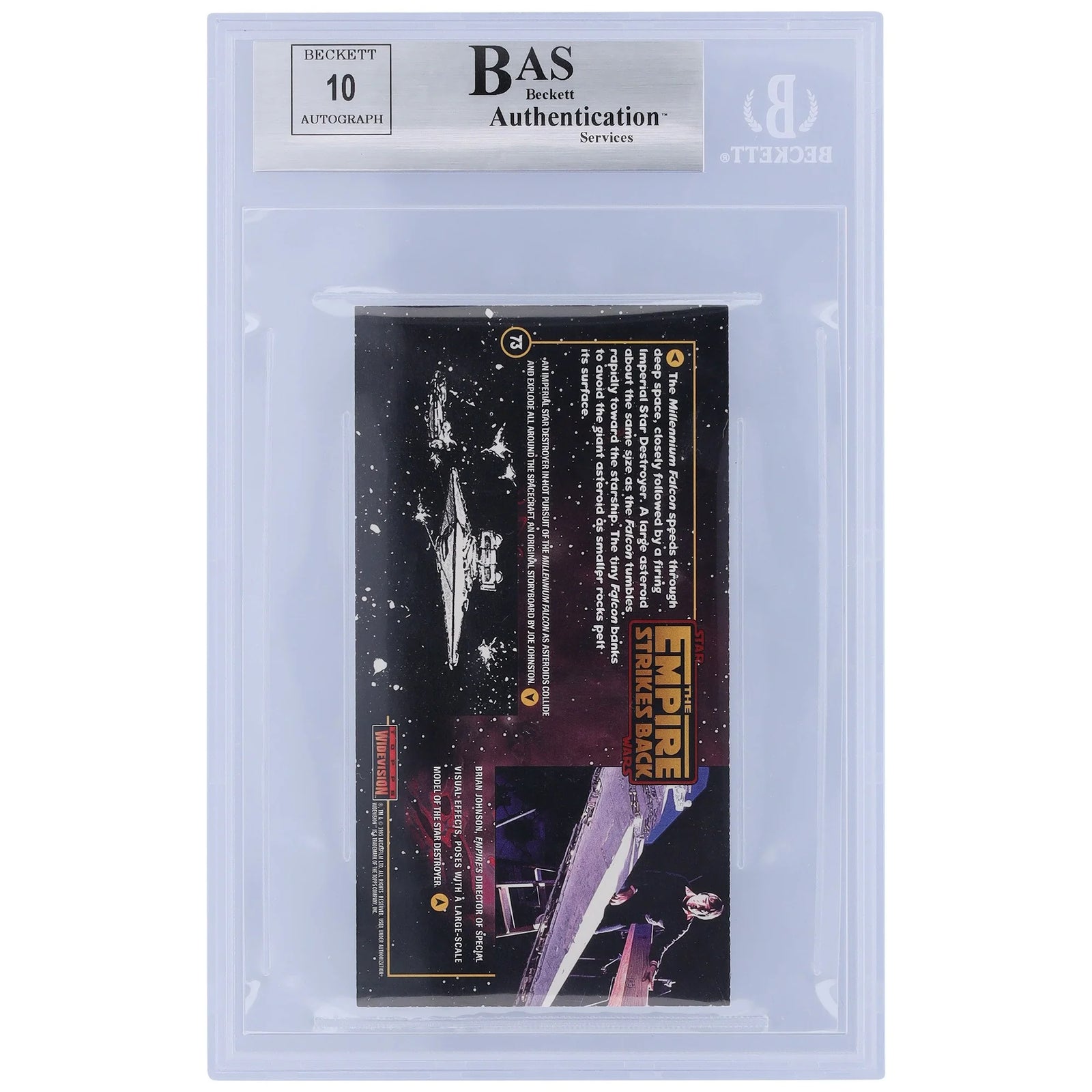 Marty Brenneis Signed 1995 Topps Empire Strikes Back Widevision #73 | BGS 10
