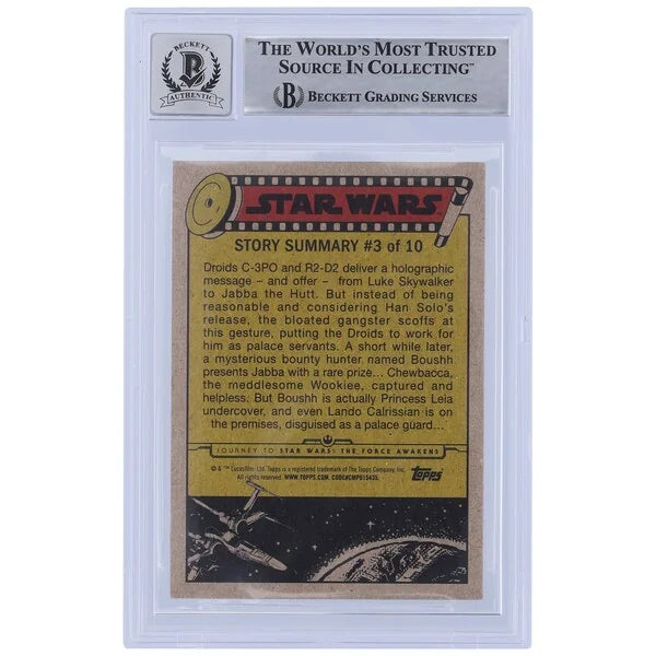 Bob Bromley Signed 2015 Topps Journey to the Force Awakens Purple #63 | BGS 10